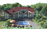 Vacation House Plan Rear Photo 01 - 019S-0006 - Shop House Plans and More