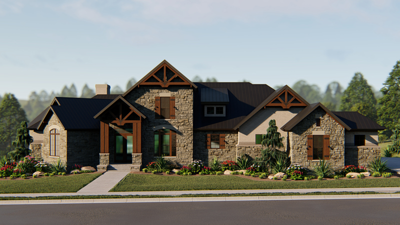 Mountain House Plan Front of Home - 019S-0007 | House Plans and More