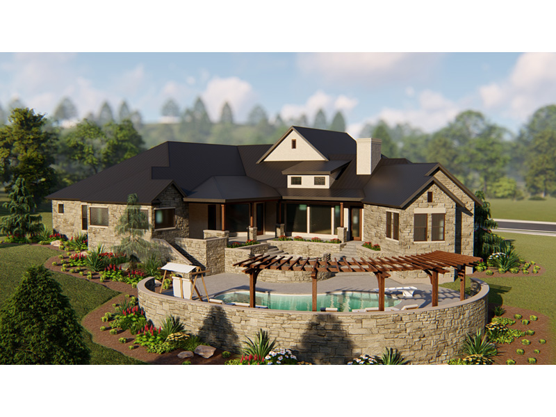 Mountain House Plan Rear Photo 01 - 019S-0007 | House Plans and More