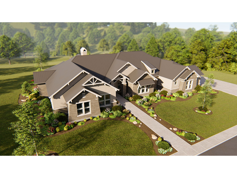 Traditional House Plan Aerial View Photo 01 - 019S-0008 | House Plans and More