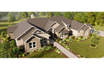 Ranch House Plan Aerial View Photo 02 - 019S-0008 - Shop House Plans and More
