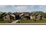 Ranch House Plan Front of Home - 019S-0008 - Shop House Plans and More