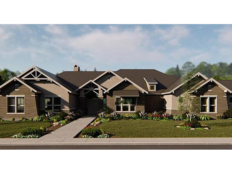 Ranch House Plan Front Photo 03 - 019S-0008 - Shop House Plans and More
