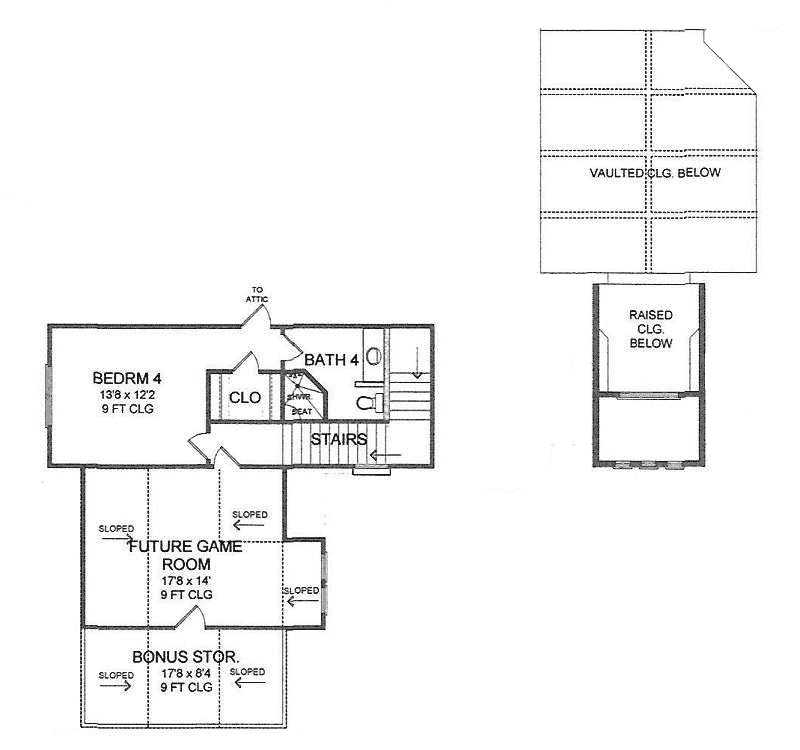 Traditional House Plan Second Floor - 019S-0009 - Shop House Plans and More
