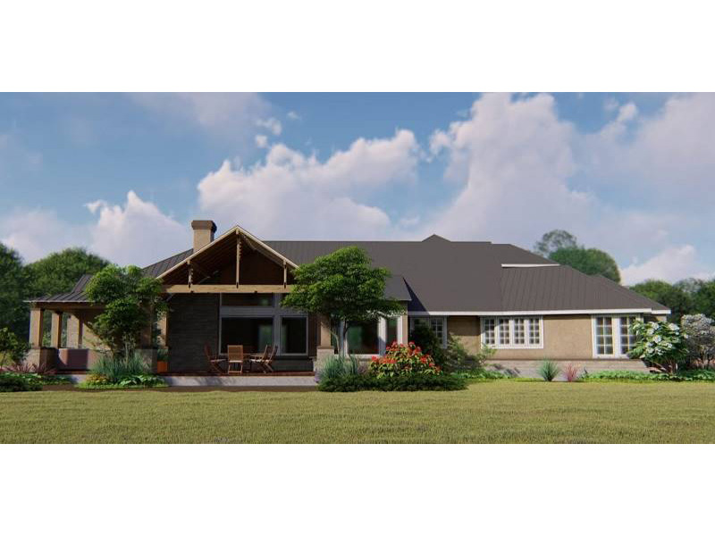 Rustic House Plan Rear Photo 01 - 019S-0009 | House Plans and More