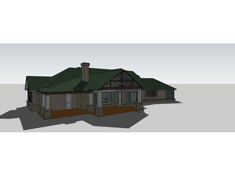 Rustic House Plan Rear Photo 04 - 019S-0009 | House Plans and More