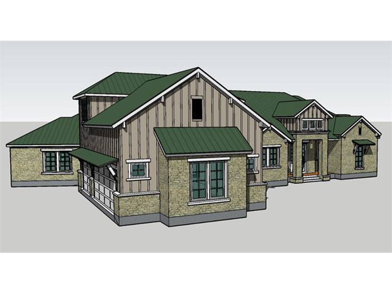 Rustic House Plan Side View Photo 01 - 019S-0009 | House Plans and More