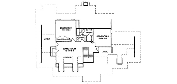 Country Home Plan Second Floor 019S-0010