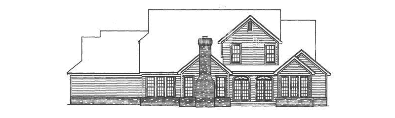 Colonial House Plan Rear Elevation - 019S-0010 | House Plans and More
