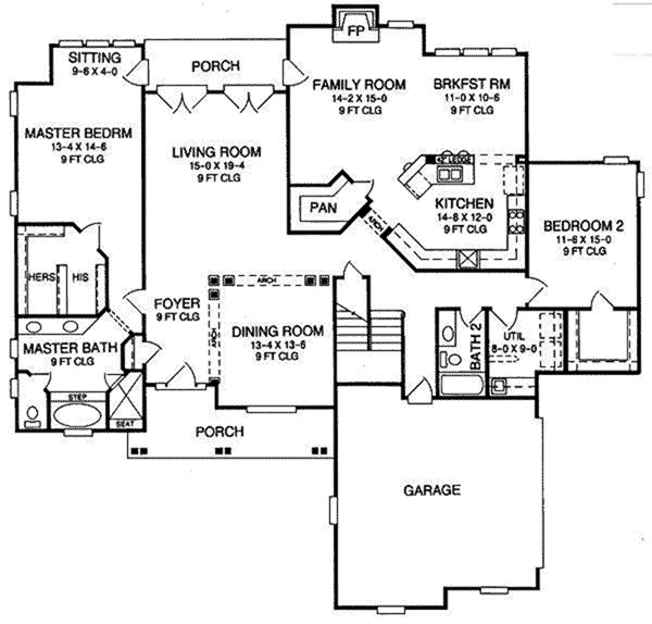 Luxury Home Plan First Floor 019S-0011