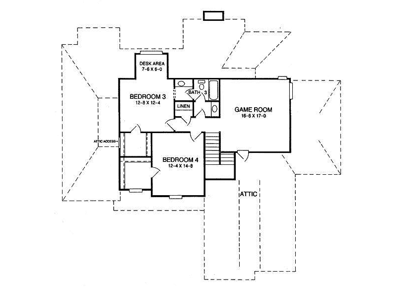 Colonial House Plan Second Floor - 019S-0011 | House Plans and More