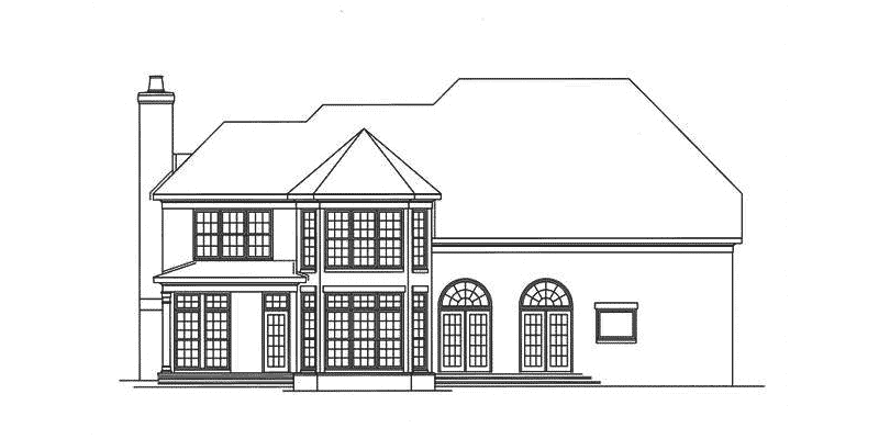 European House Plan Rear Elevation - 019S-0012 - Shop House Plans and More