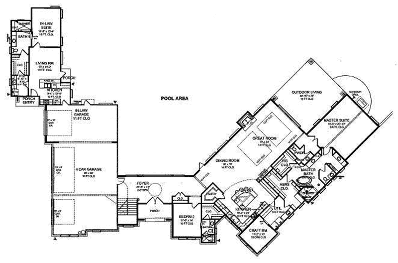 Contemporary Home Plan First Floor 019S-0040