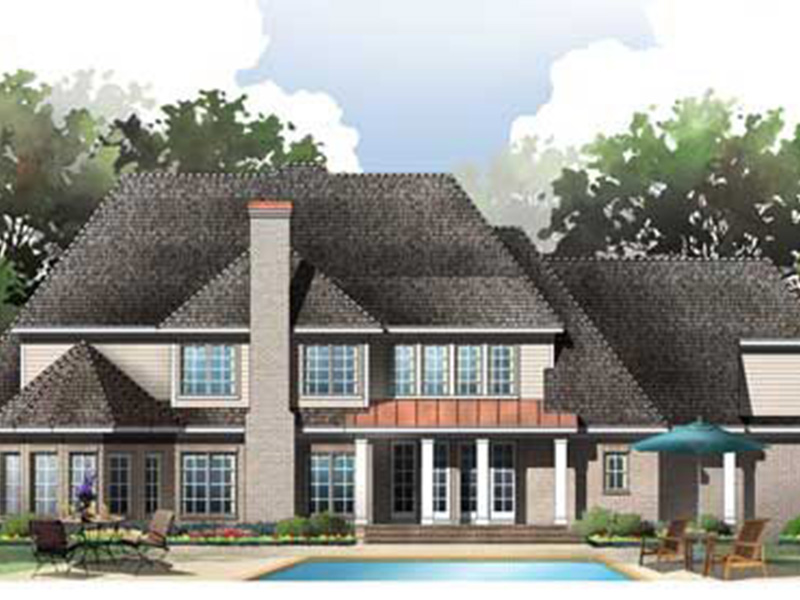 European House Plan Rear Photo 01 - 019S-0041 | House Plans and More