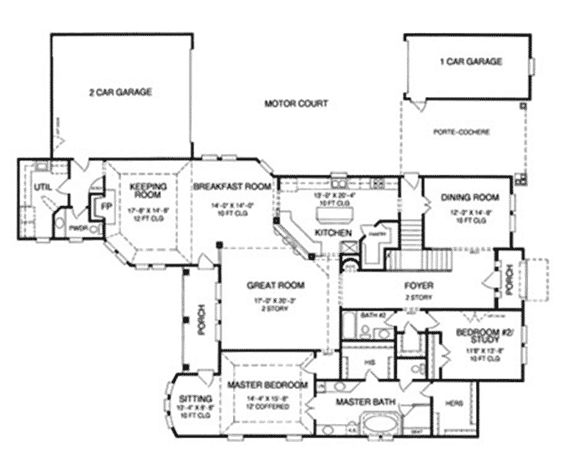 Country French House Plan First Floor - 019S-0042 | House Plans and More