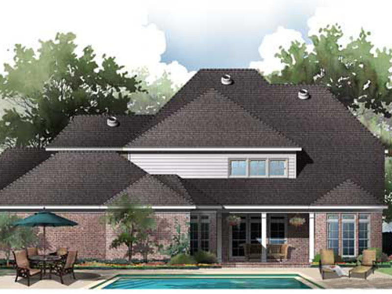 Luxury House Plan Rear Photo 01 - 019S-0042 - Shop House Plans and More