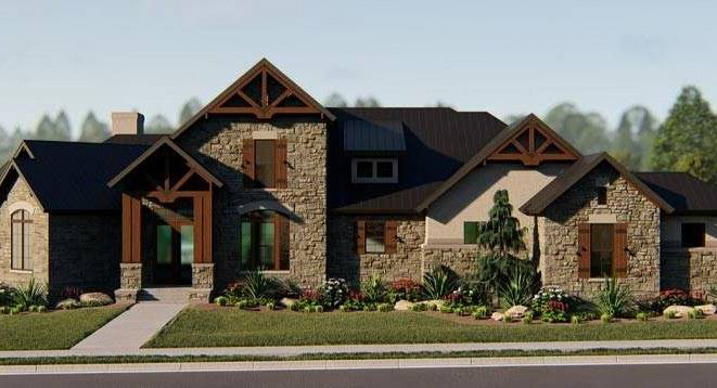 Craftsman House Plan Front of Home - 019S-0043 - Shop House Plans and More