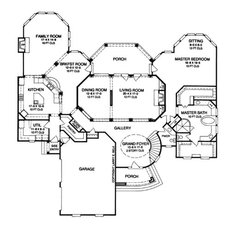 Luxury House Plan First Floor - 019S-0046 | House Plans and More