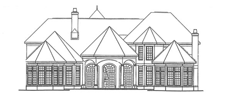 Luxury House Plan Rear Elevation - 019S-0046 | House Plans and More