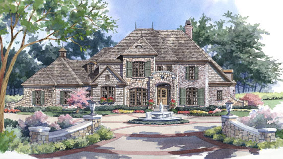 Country French House Plan Front of Home - 019S-0047 | House Plans and More