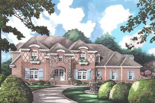 Luxury House Plan Front of Home - 019S-0049 | House Plans and More