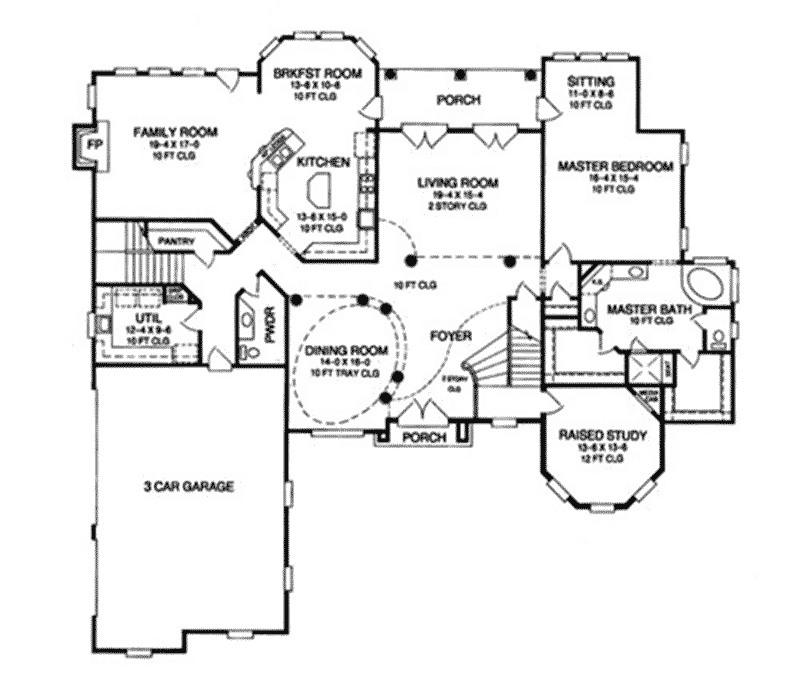 Country Home Plan First Floor 019S-0050