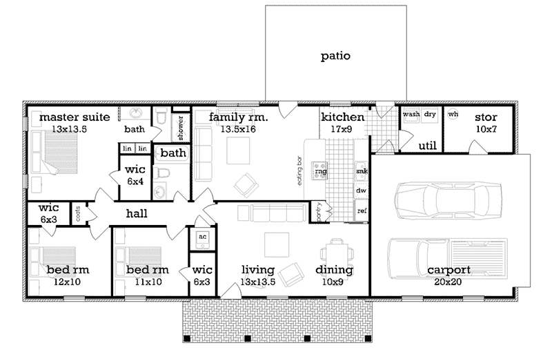 Greenbrier Traditional Home Plan 020D-0084 - Search House Plans and More