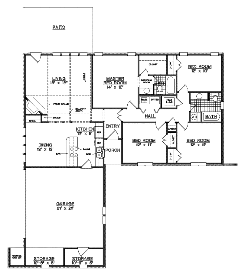 Stuttgart Rustic Ranch Home Plan 020D-0118 - Shop House Plans and More