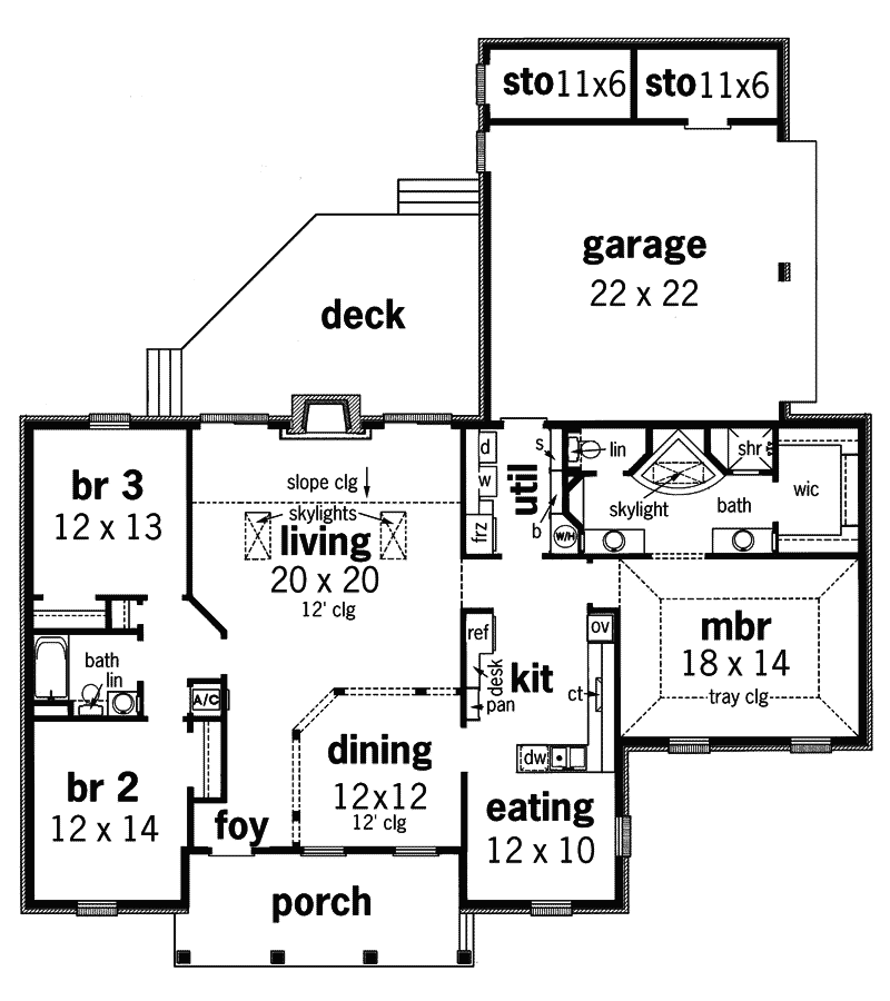 Southern Home Plan First Floor 020D-0276