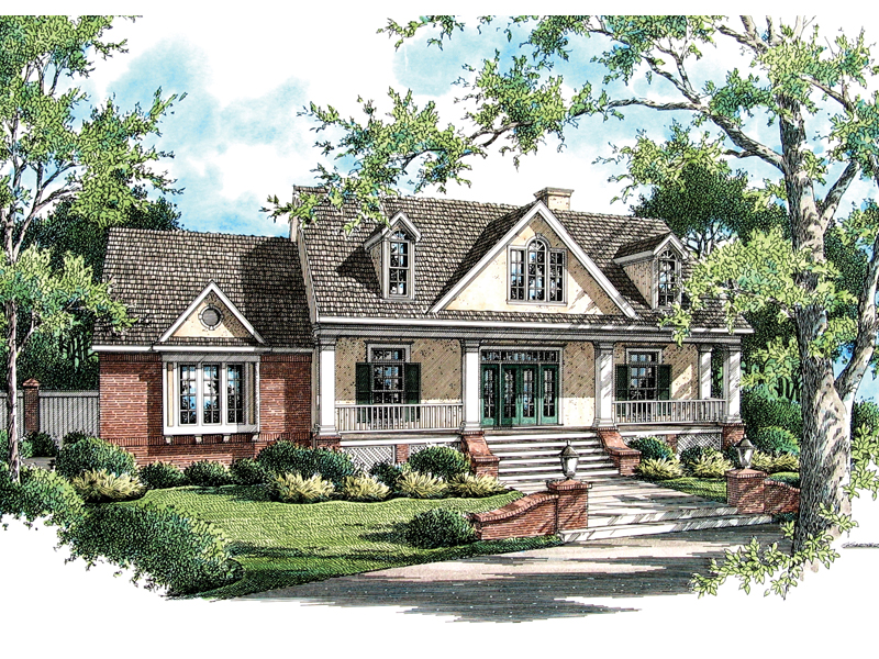 Country Style House Plan with Porch | Country Living House Plan