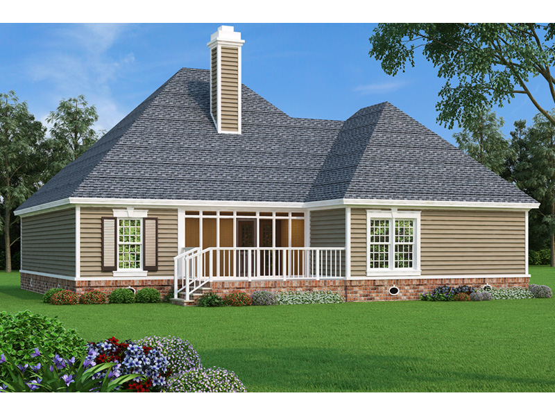 Country House Plan Rear Photo 01 - Dyson Southern Home 020D-0345 - Search House Plans and More
