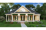 Florida House Plan Front of Home - Lantern Lake Country Home 020D-0358 - Shop House Plans and More