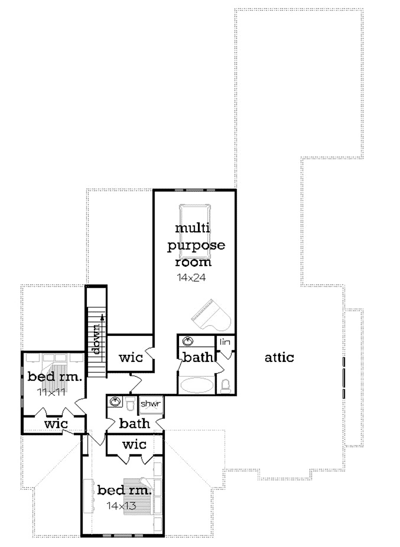 Victorian Home Plan Second Floor 020D-0385