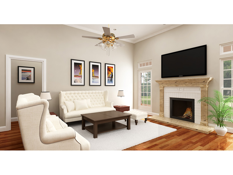 Victorian House Plan Living Room Photo 01 - Belmont Lane Modern Farmhouse 020D-0386 - Search House Plans and More