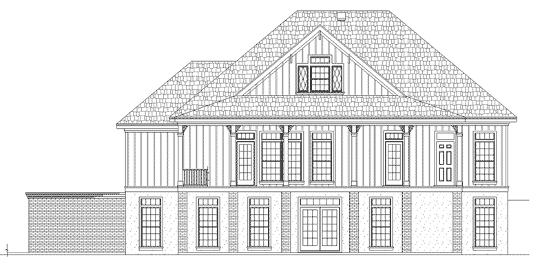 Victorian House Plan Rear Elevation - Belmont Lane Modern Farmhouse 020D-0386 - Search House Plans and More