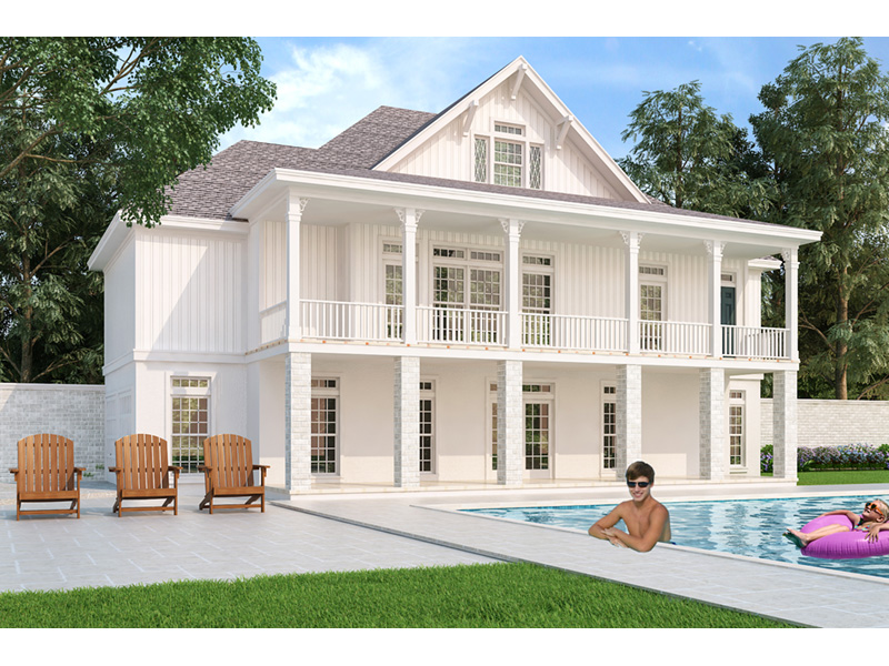 Victorian House Plan Rear Photo 01 - Belmont Lane Modern Farmhouse 020D-0386 - Search House Plans and More