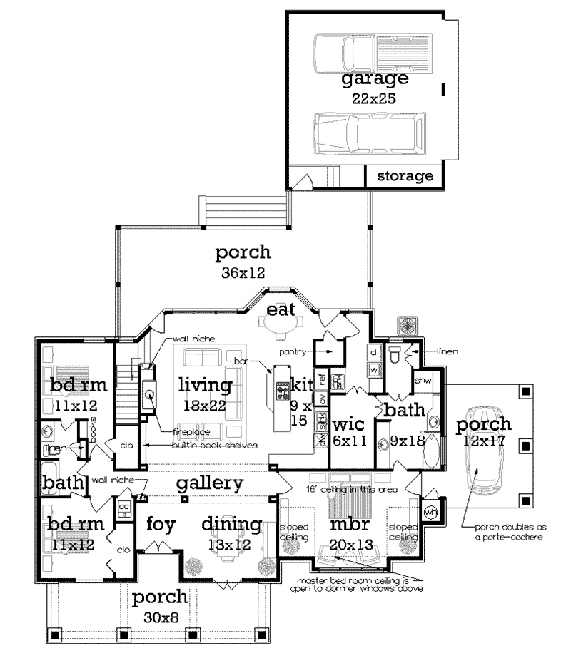First Floor - 020D-0391 - Shop House Plans and More