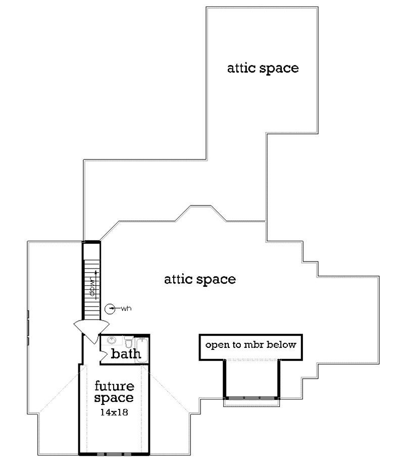 Second Floor - 020D-0391 - Shop House Plans and More