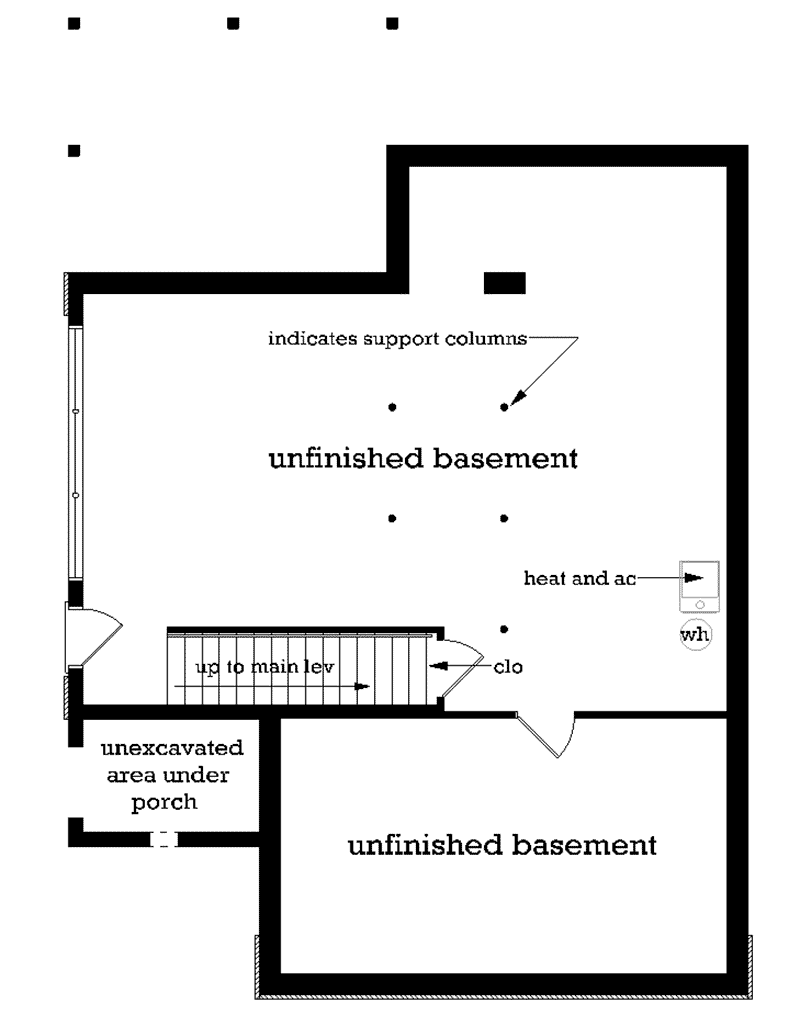 Log Cabin House Plan Basement Floor - 020D-0403 - Shop House Plans and More