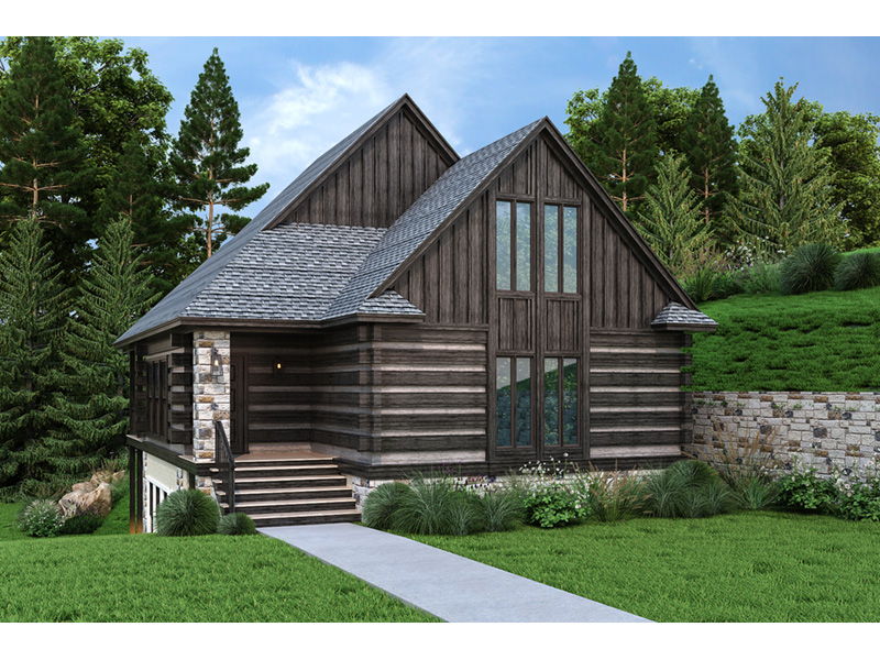 Log Cabin House Plan Front Photo 02 - 020D-0403 - Shop House Plans and More