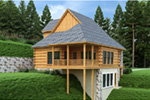 Log Cabin House Plan Rear Photo 01 - 020D-0403 - Shop House Plans and More