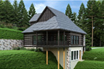 Log Cabin House Plan Rear Photo 02 - 020D-0403 - Shop House Plans and More