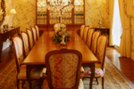 Formal dining room large enough for big gatherings.