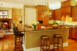 Relaxed kitchen floor plan with dining space nearby.