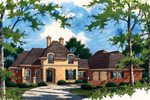 Stately European Style Two-Story Wit Stucco And Brick