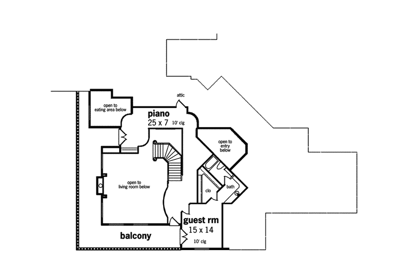 Modern Home Plan Second Floor 020S-0005