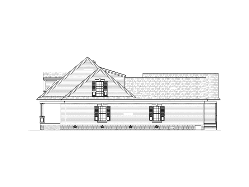 Luxury House Plan Right Elevation - Somerset Manor Country Home 020S-0022 | House Plans and More