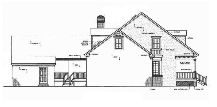 Traditional House Plan Left Elevation - Maxville Traditional Home 021D-0003 | House Plans and More