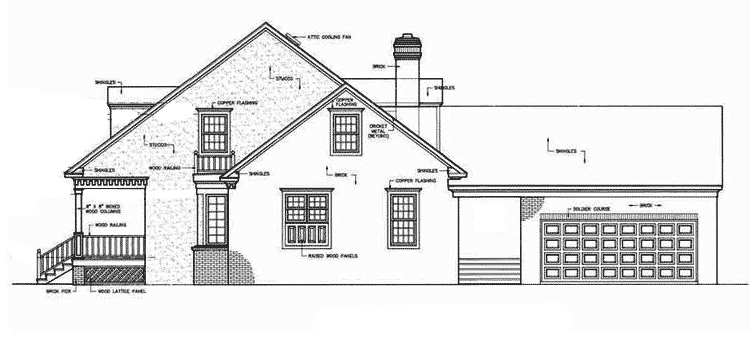 Traditional House Plan Right Elevation - Maxville Traditional Home 021D-0003 | House Plans and More