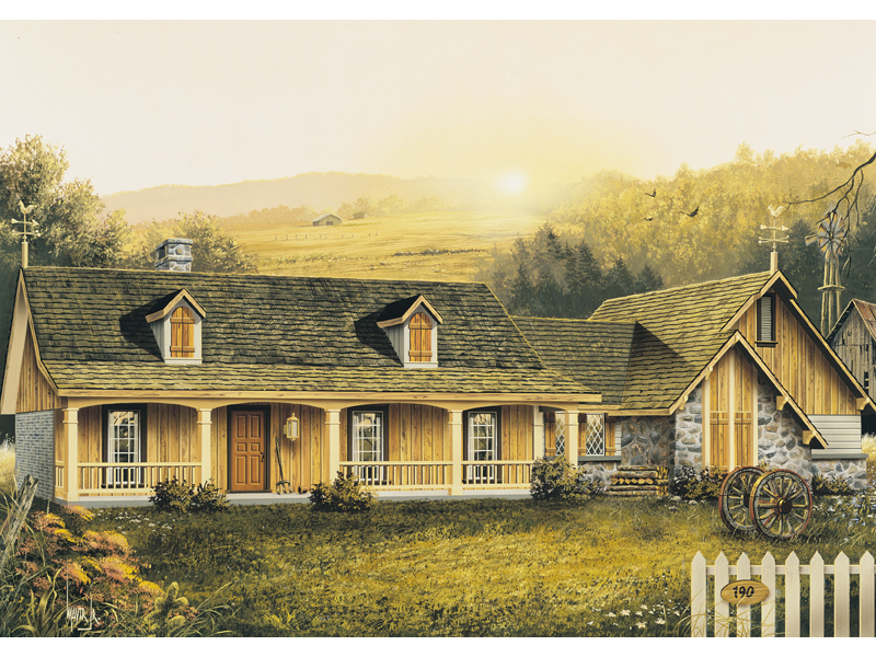 Ranch House Plan Front Image - Stonehurst Country Ranch Home 021D-0006 | House Plans and More